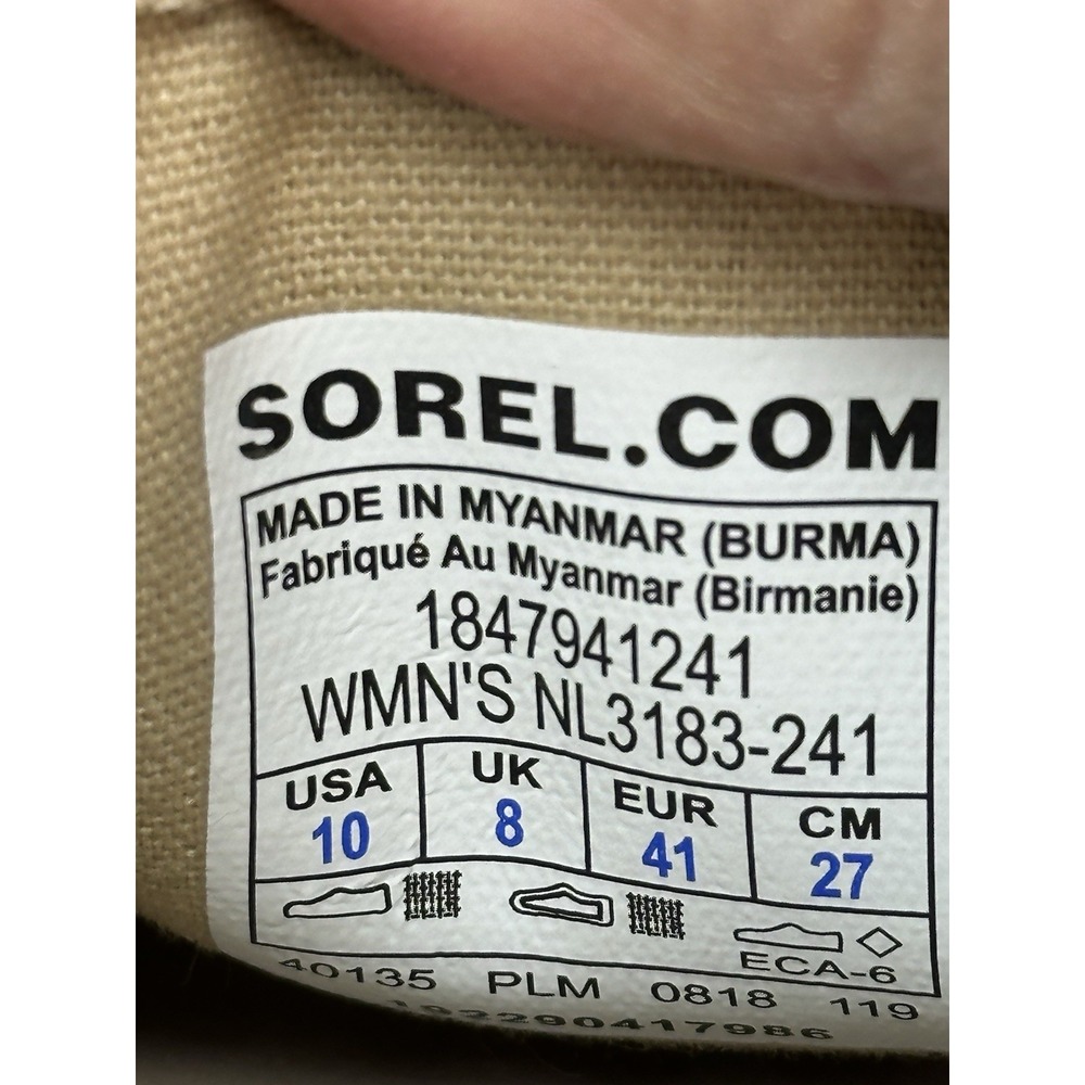 SOREL Campsneak Slip On Sneakers Womens Size 10 Oatmeal Tan Suede NL3183-241 - Picture 9 of 11